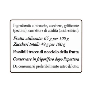Confettura Extra di Albicocche 40g | Scyavuru (ETICHETTA 360°)