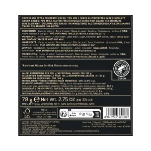 Tavoletta Venchi Extra Fondente 75% 78 g