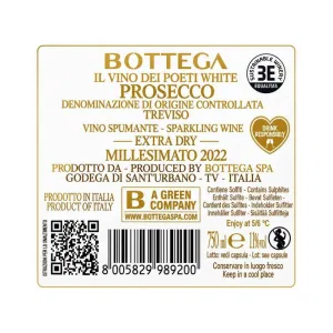 Bottega White Prosecco DOC Extra Dry 75 cl