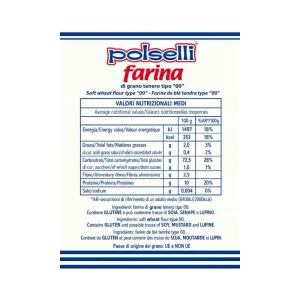 Farina Grano Tenero Tipo 00 Polselli 1 kg