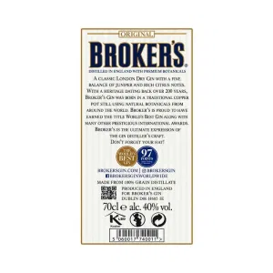Broker's London Dry Gin 70 cl