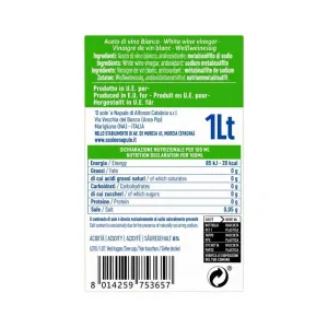 Aceto di Vino Bianco in PET 1 l O Sole e Napule
