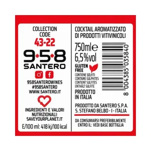 Santero 958 Rossini Spumante Dolce 750 ml