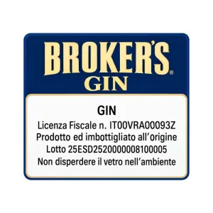 Broker's London Dry Gin 70 cl