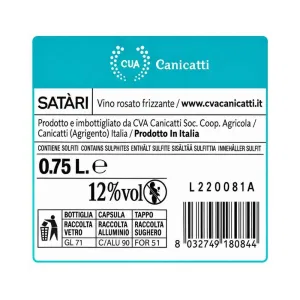 Satàri Rosato Frizzante CVA Canicattì 75 cl