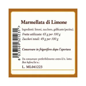 Marmellata di Limone 250g | Scyavuru (ETICHETTA 360°)