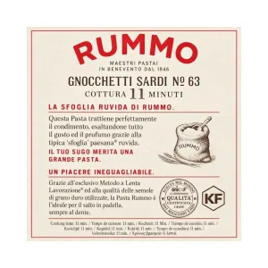 Gnocchetti Sardi Rummo n. 63 – Pasta di Semola 1 kg