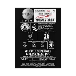 Marsala Florio Superiore Riserva Secco 2000 75 cl – 21 Anni in Rovere