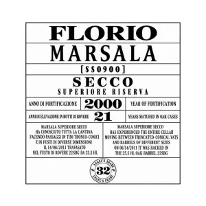 Marsala Florio Superiore Riserva Secco 2000 75 cl – 21 Anni in Rovere