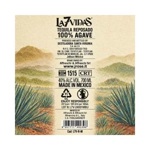 Tequila J.Rose La 7 Vidas Reposado 70 cl - 100% Agave Azul