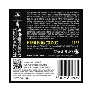 Mandrarossa Sentiero delle Gerle Etna Bianco 75 cl