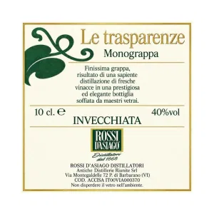 Grappa Invecchiata Cuore 10 cl Rossi d’Asiago