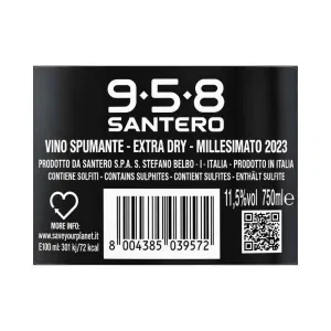 Santero 958 Black Millesimato Spumante Extra Dry 750 ml