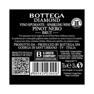 Bottega Diamond Pinot Nero 75 cl – Spumante Brut