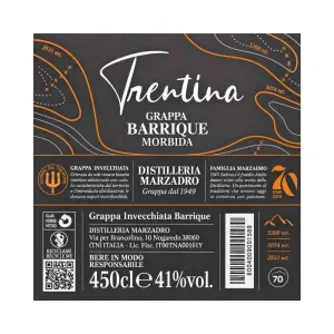 Grappa Marzadro La Trentina Morbida Rehoboam 4,5 l