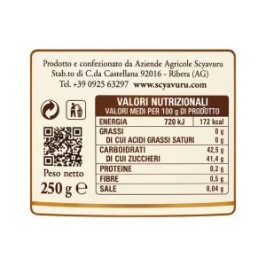 Confettura Biologica di Pesca 250g | Scyavuru (ETICHETTA 360°)