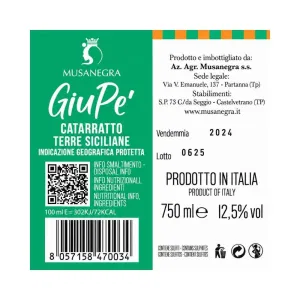 Vino Catarratto Terre Siciliane IGP 75 cl Pe' – Musanegra