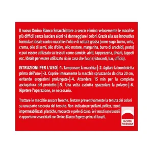 Smacchiatore a Secco Spray Omino Bianco 125 ml - Smacchiatore Horeca Professionale