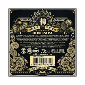 Don Papa Rye Aged Rum 70 cl - Edizione Limitata affinata in Botte ex-Rye