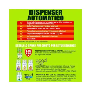 Dispenser Automatico Zig Zag per Bombolette Insetticida 250 ml - Erogatore Professionale Horeca