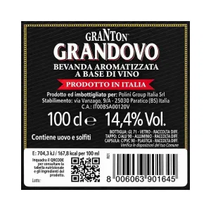 Granton Grandovo Bevanda Aromatizzata a Base di Vino 1 l