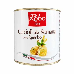Carciofi alla Romana Sott'Olio - Con Gambo kg 2.4 | Tradizione Romana