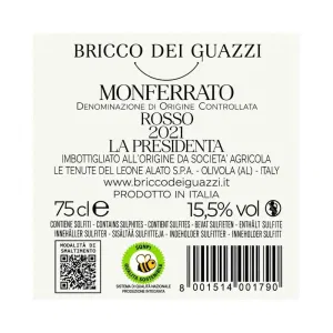 Bricco dei Guazzi La Presidenta Monferrato DOC 75 cl
