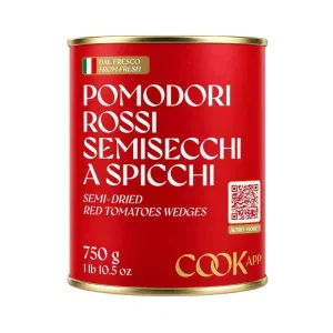 POMODORI ROSSI SEMISECCHI A SPICCHI GR 750 LATTA COOKAPP