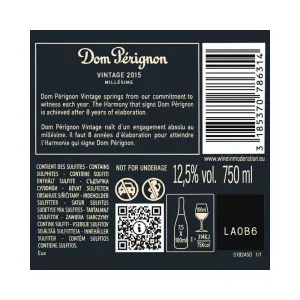 Champagne Dom Pérignon Vintage 2015 Astucciato 75 cl