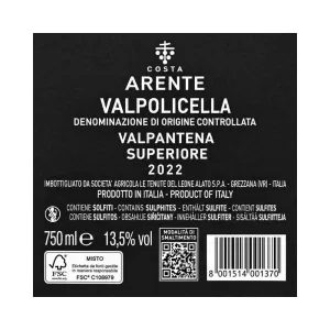 Costa Arente Valpolicella Superiore DOC 75 cl