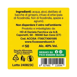 Gin Fico Ficodindia 50 cl Vol 40% (ETICHETTA 360°)