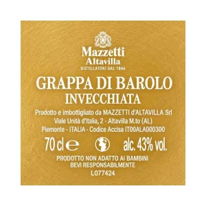 Mazzetti d'Altavilla Decant'Art Picasso Grappa di Barolo 70 cl
