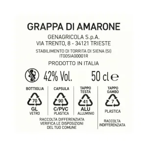 Grappa di Amarone Costa Arente 50 cl
